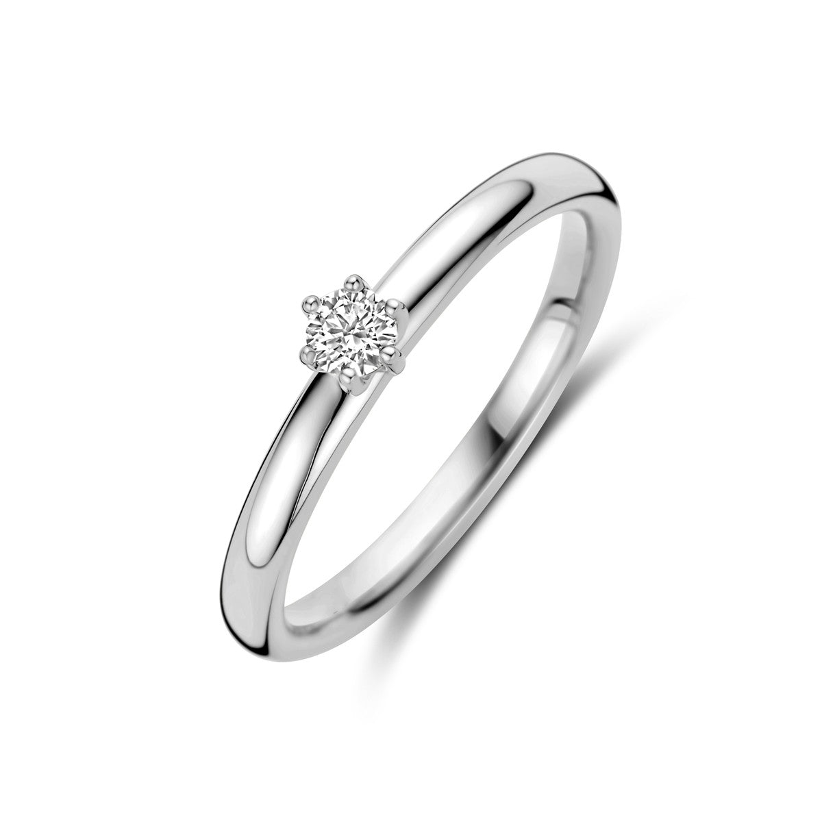 Fantasy Collection Aanzoeksring diamant 0.10ct h si 14K witgoud