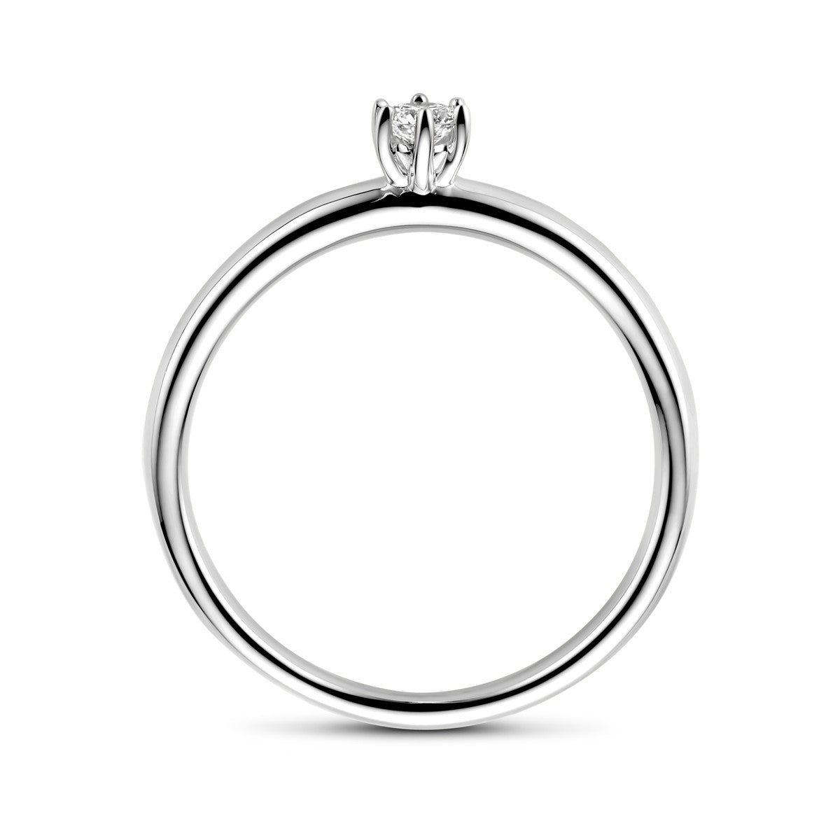 Fantasy Collection Aanzoeksring diamant 0.10ct h si 14K witgoud