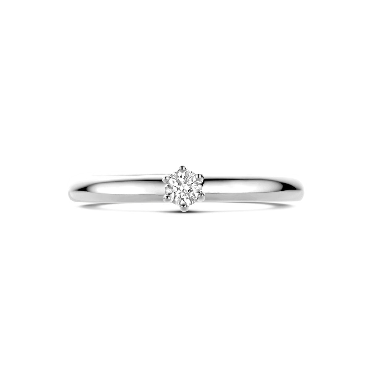 Fantasy Collection Aanzoeksring diamant 0.10ct h si 14K witgoud