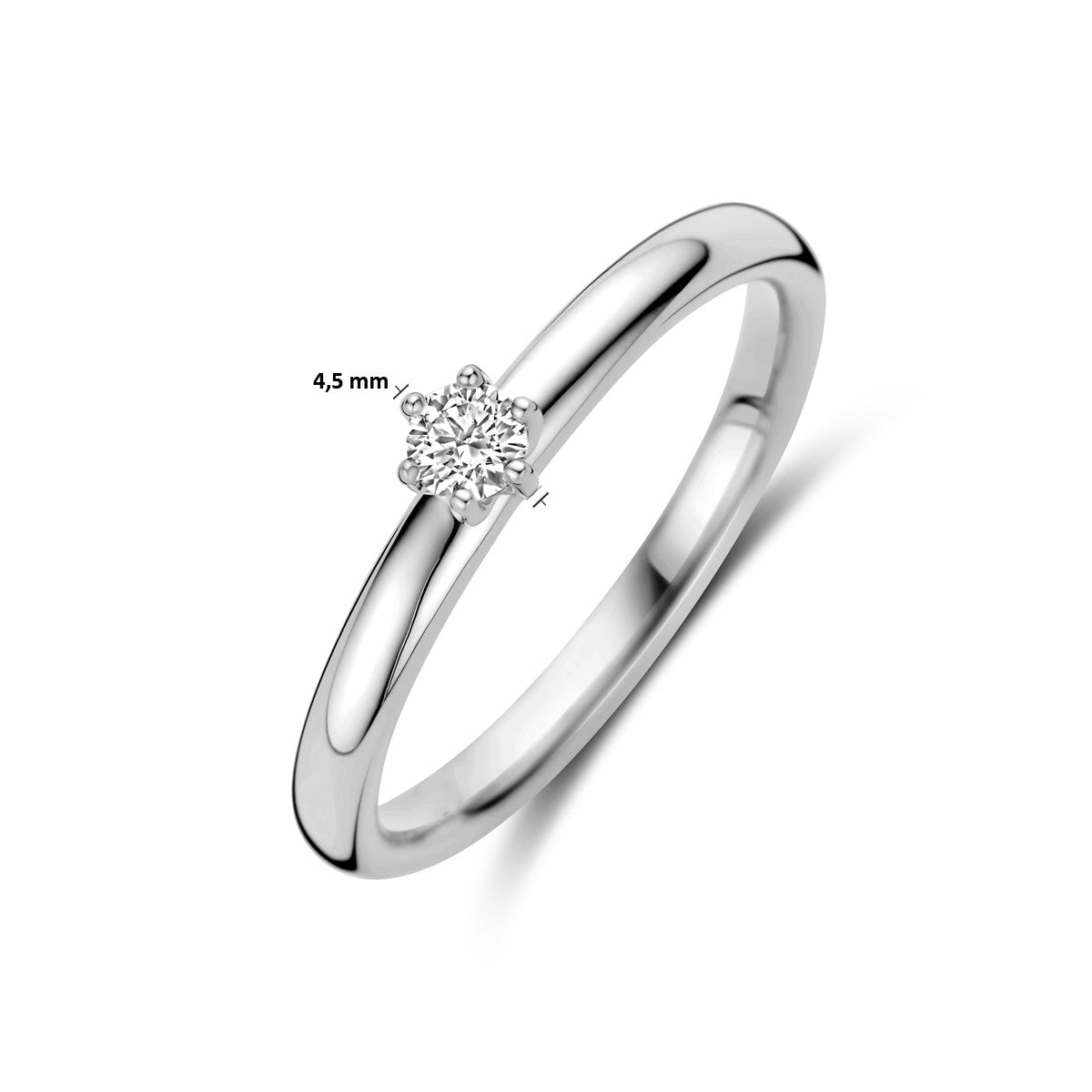 Fantasy Collection Aanzoeksring diamant 0.10ct h si 14K witgoud