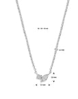 14K witgoud collier diamant 0.14ct h si 41 - 43 - 45 cm 4106223 - PansiteNederland.nl