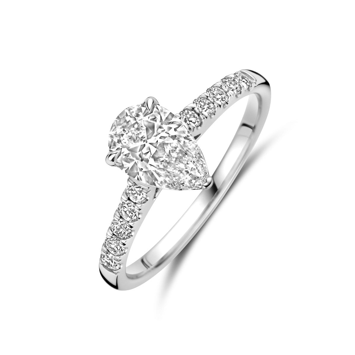 Fantasy Collection Ring lab grown diamant 1.22ct h si 14K witgoud