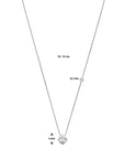 14K witgoud collier zirkonia 43 - 45 cm 4106363 - PansiteNederland.nl