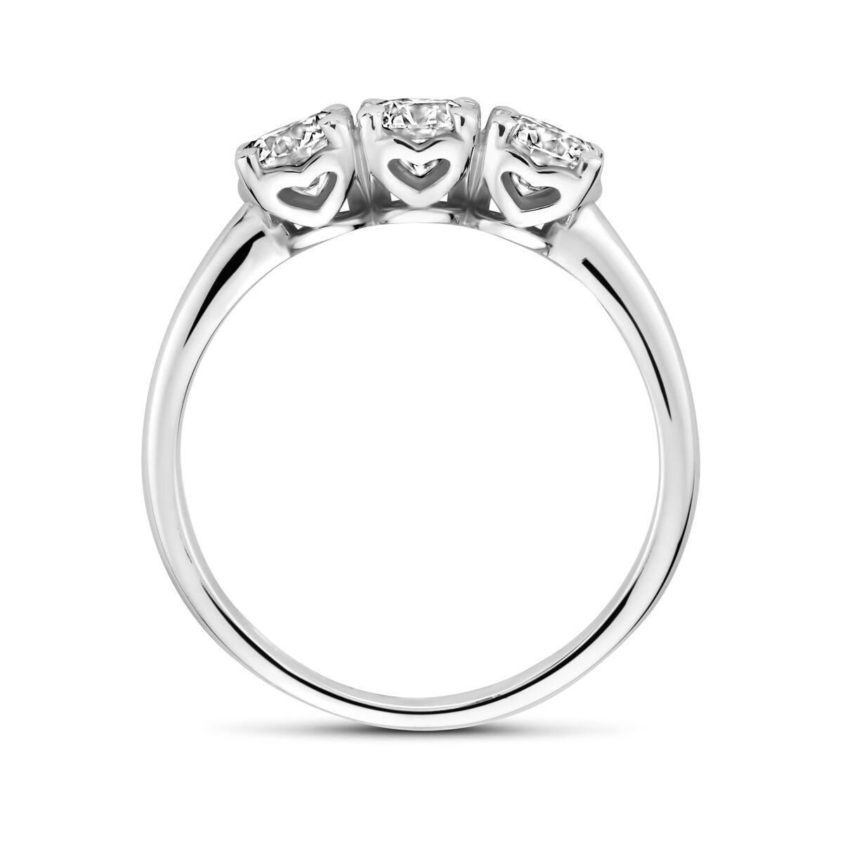 Fantasy Collection Ring trilogie lab grown diamant 0.90ct g vs 14K witgoud