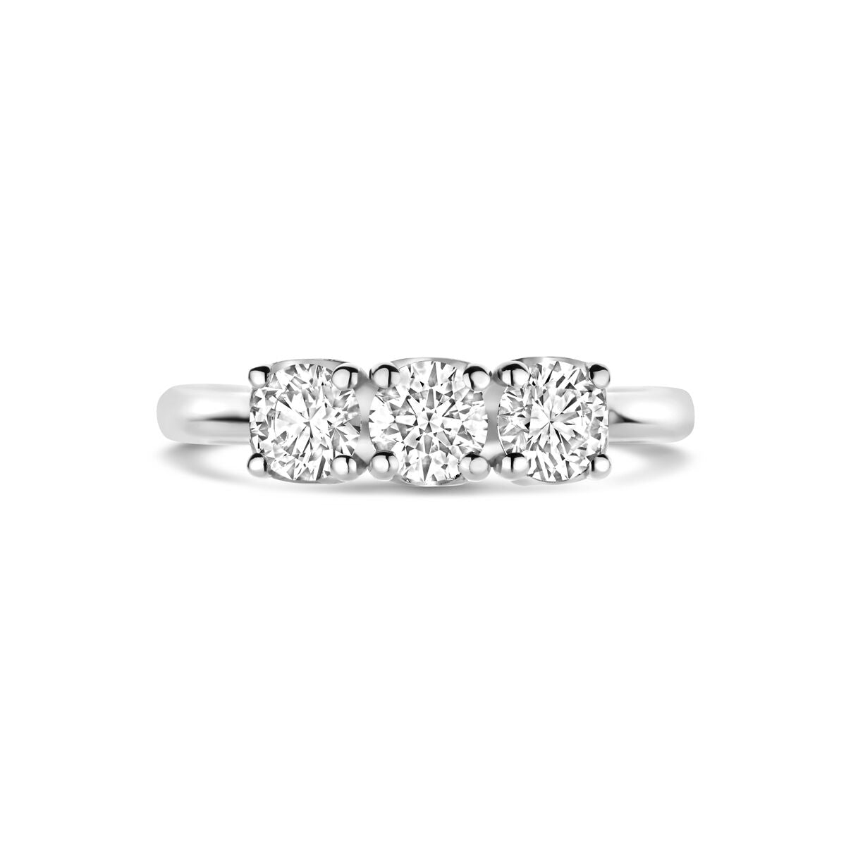 Fantasy Collection Ring trilogie lab grown diamant 0.90ct g vs 14K witgoud