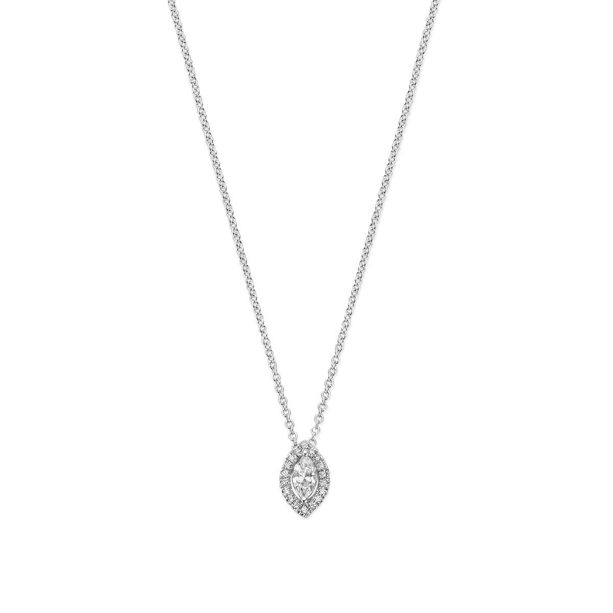 Fantasy Collection Collier diamant 0.25ct h si 41 - 43 - 45 cm 14K witgoud