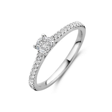 Ring Diamant lab grown 14K Witgoud