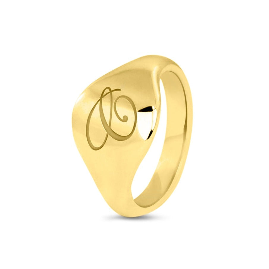 See You Gouden zegelring met initiaal – 412 – afbeelding 1