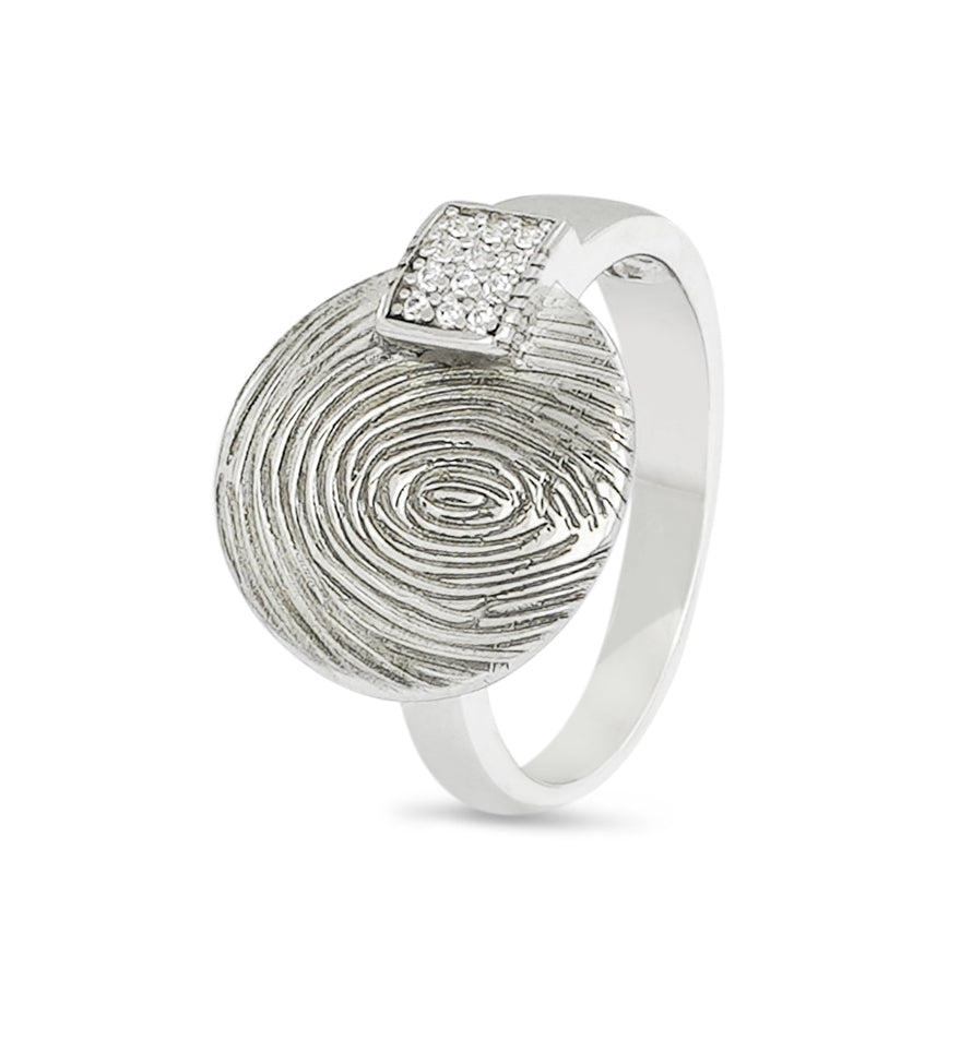See You Diskring met vingerafdruk in goud – 413 S – afbeelding 3