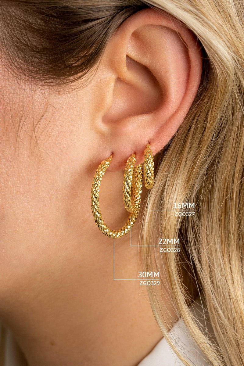 ZINZI 14K Gouden Oorbellen ZGO329 zilver