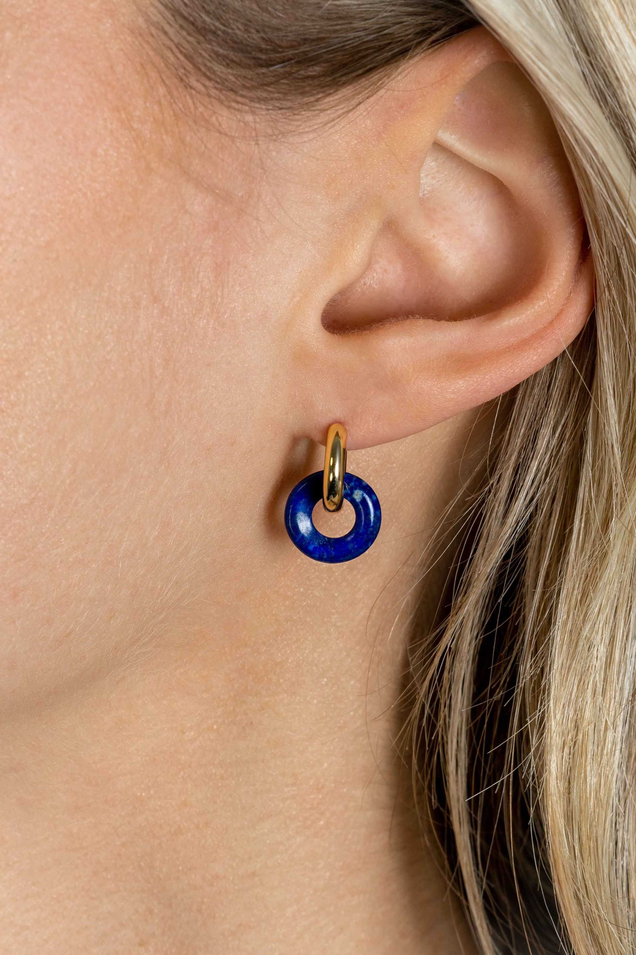 ZINZI Edelsteen Oorbedels met Blauwe Lapis Lazuli - ZICH2274L
