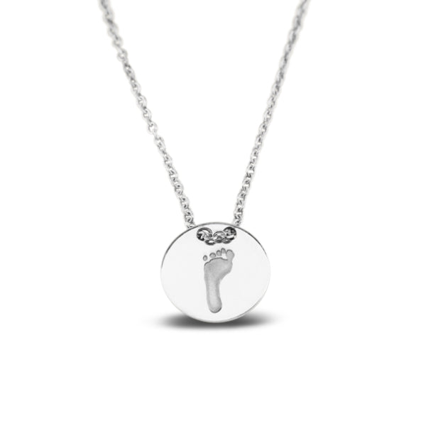 See You Klein zilveren graveermuntje met ketting – 415 – afbeelding 1