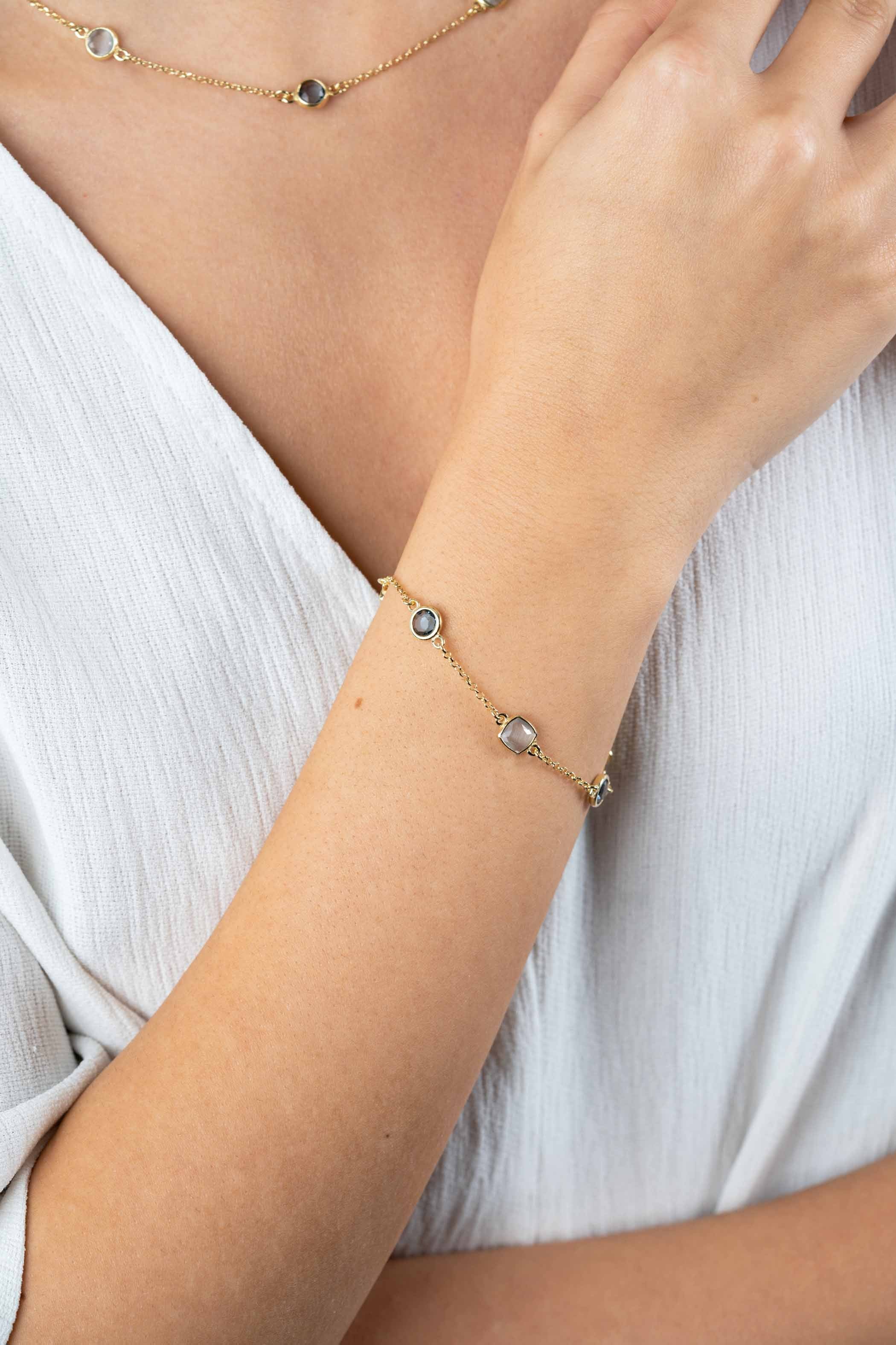 ZINZI Verguld Zilveren Armband 17 - 20 cm - ZIA2526G