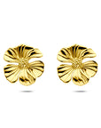 Edelstalen oorknoppen bloem ion plating 26 mm - 6506210