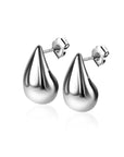 Zinzi 20mm zilveren oorstekers in organische druppelvorm ZIO2589 - PansiteNederland.nl