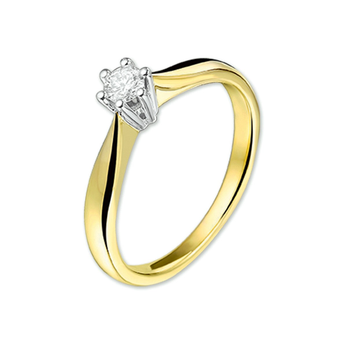 Fantasy Collection Ring diamant 0.15ct h si 14K bicolor goud