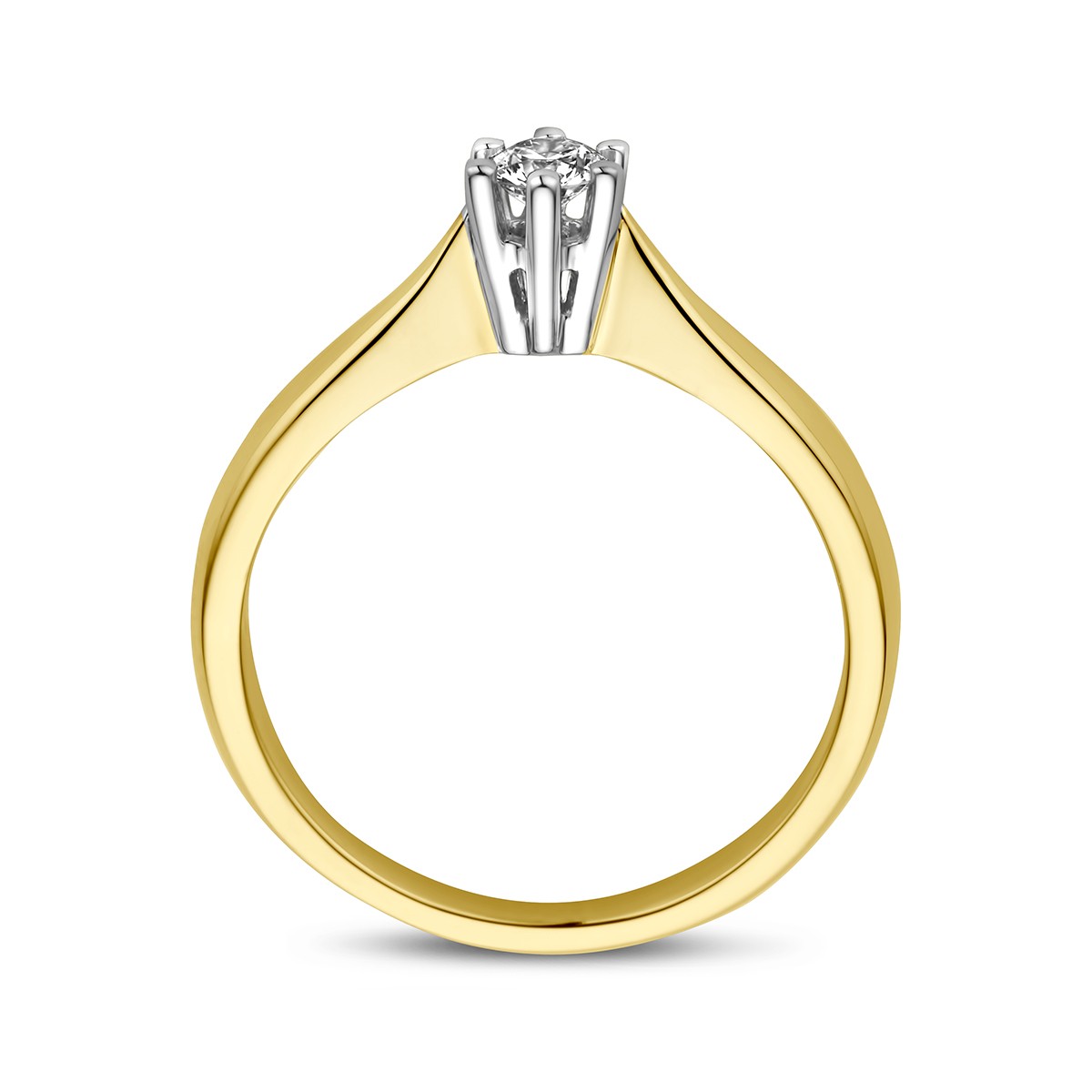 Fantasy Collection Ring diamant 0.15ct h si 14K bicolor goud
