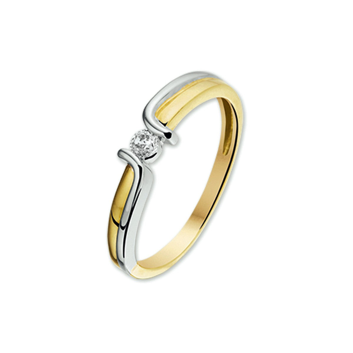 Fantasy Collection Ring zirkonia 14K bicolor goud