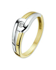 14K Bicolor gouden ring zirkonia - 4205703 - PansiteNederland.nl