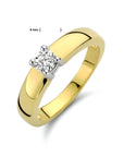 14K Bicolor gouden ring zirkonia - 4205716 - PansiteNederland.nl