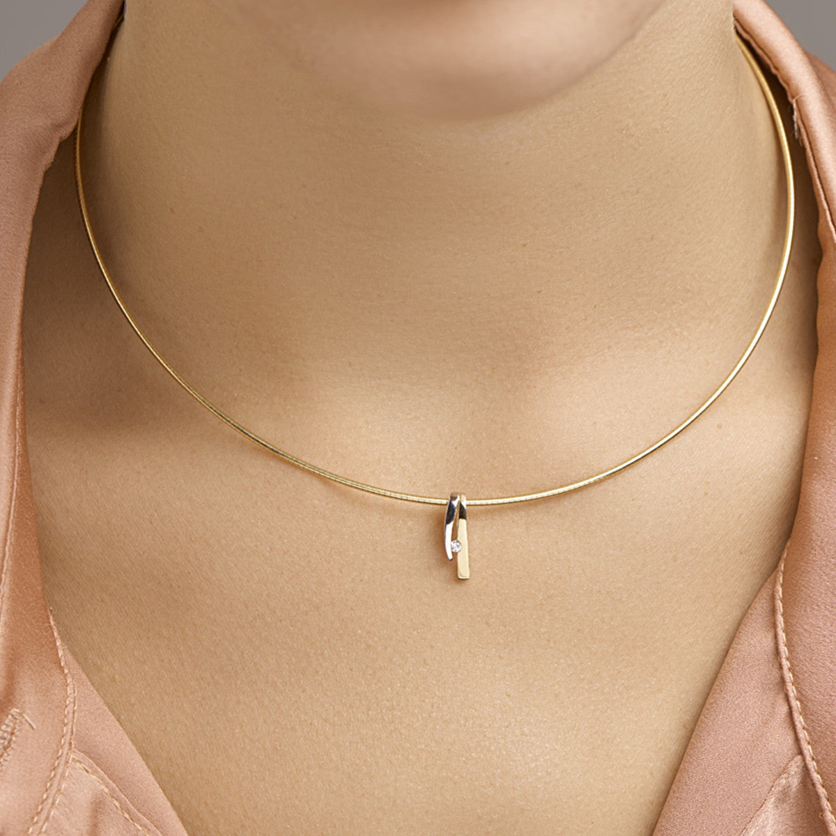 Fantasy Collection Hanger zirkonia 14K bicolor goud