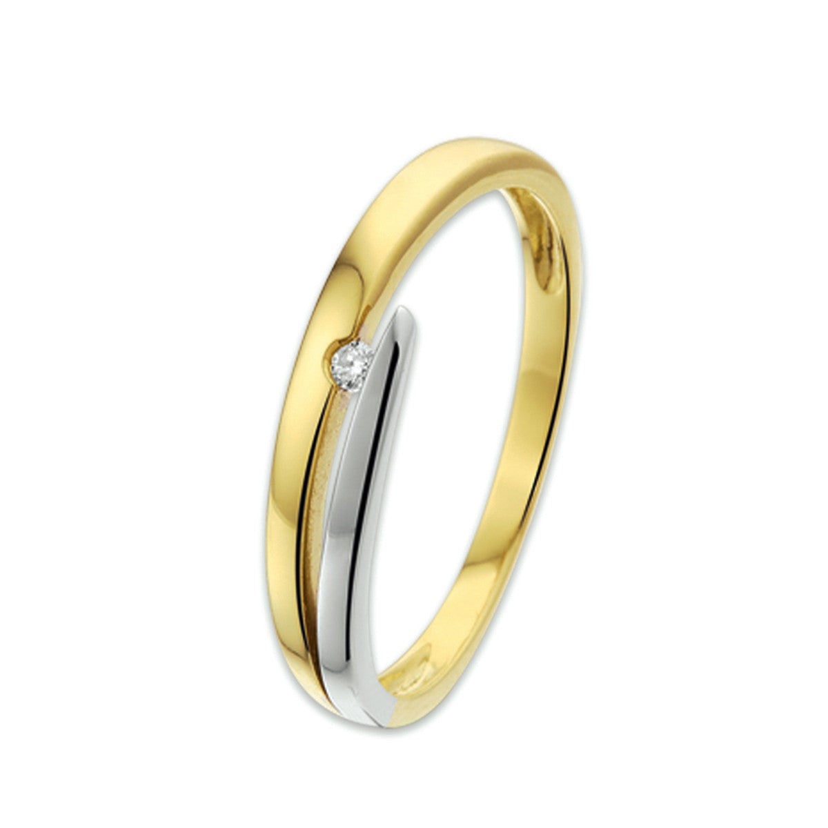 Fantasy Collection Ring zirkonia 14K bicolor goud