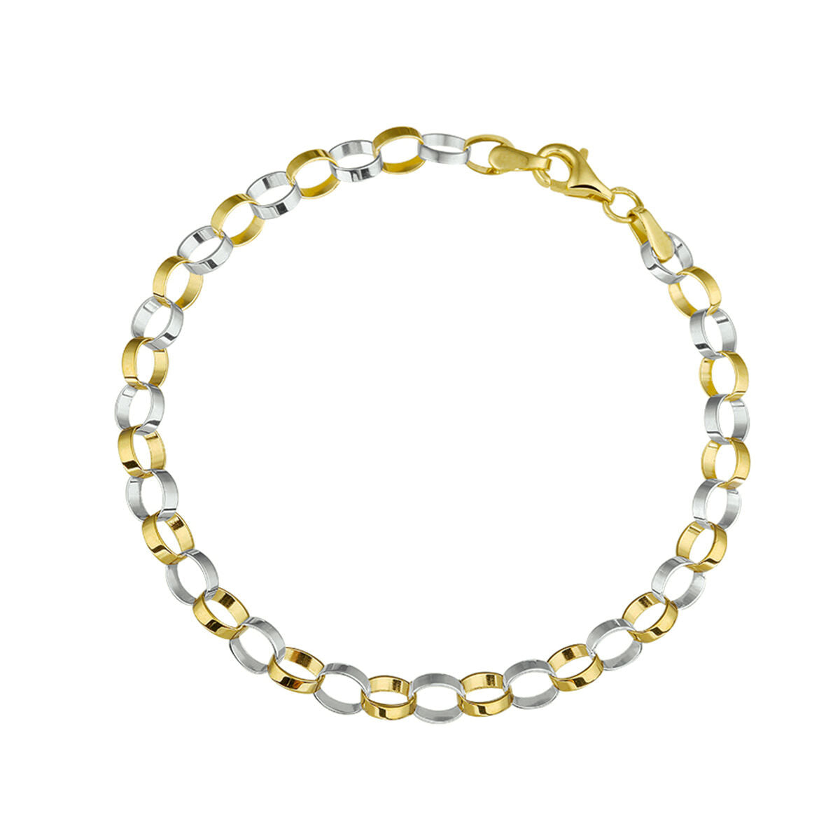 Fantasy Collection Armband jasseron 4,7 mm 19 cm 14K bicolor goud - PSN4207126