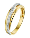14K Bicolor Geel- En Witgoud Geel/Wit Ring Diamant 0.08Ct H Si 4207437 - PansiteNederland.nl