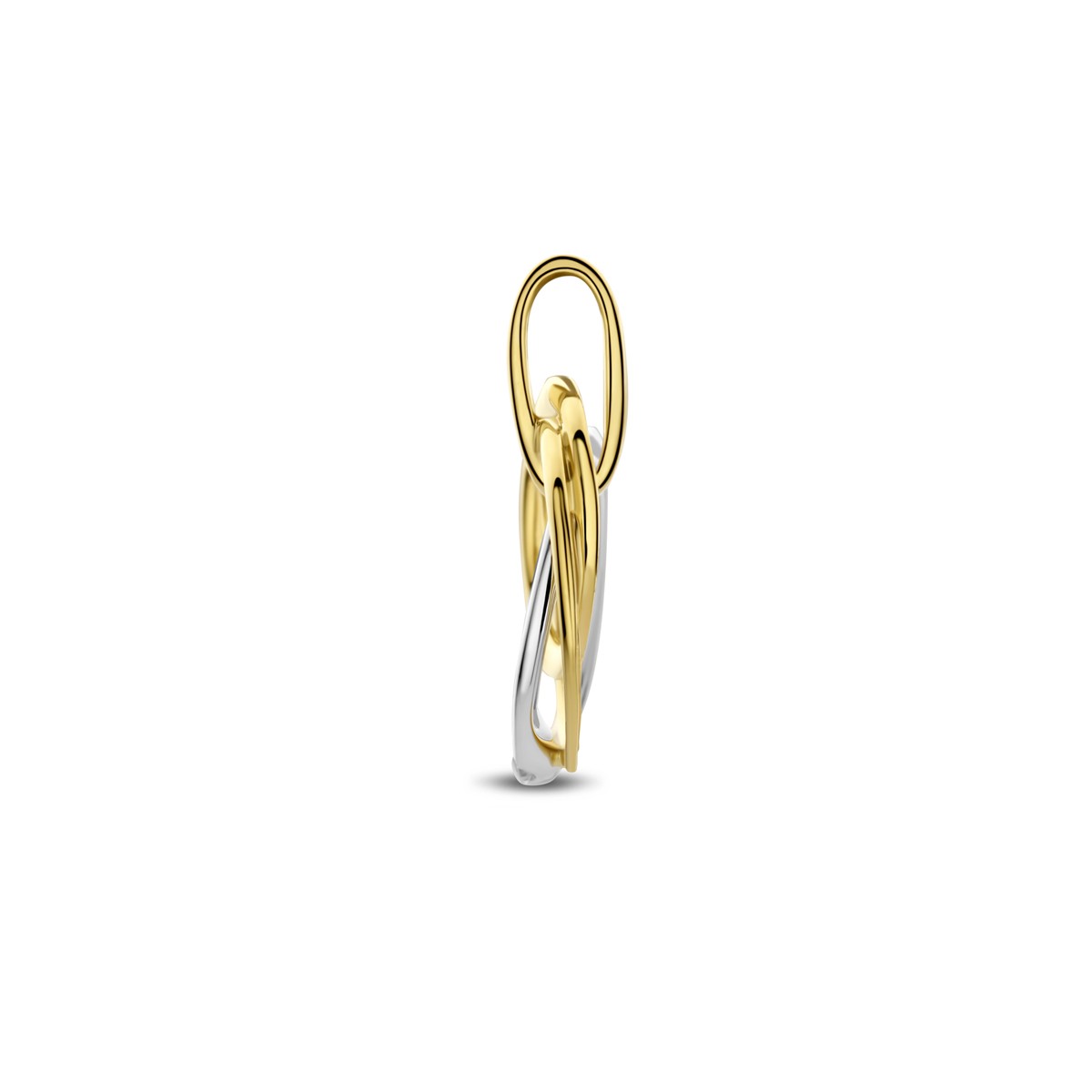 Hanger diamant 0.02ct h si 13 mm 14K bicolor goud