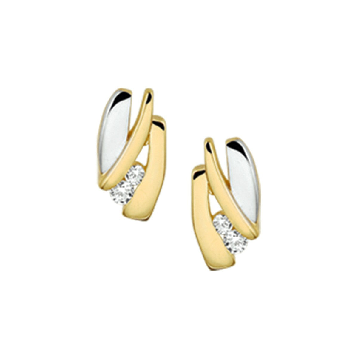 Fantasy Collection Oorbellen zirkonia 14K bicolor goud - PSN4207481