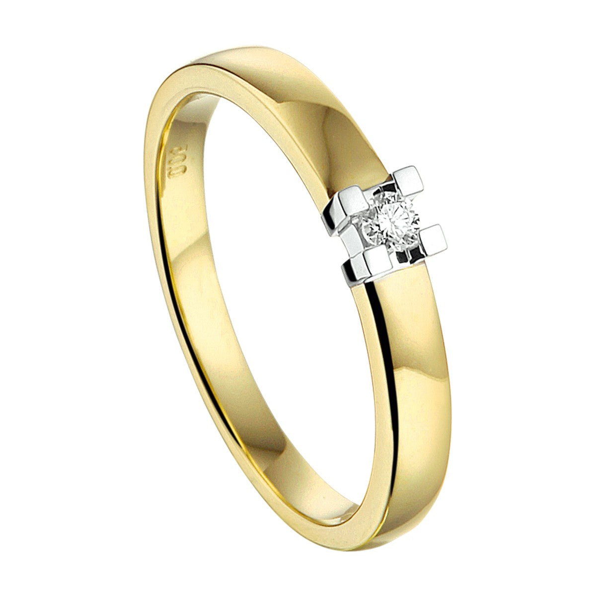 Fantasy Collection Ring diamant 0.05ct h si 14K bicolor goud