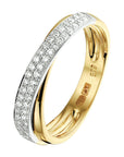 14K Bicolor Geel- En Witgoud Geel/Wit Ring Diamant 0.29Ct H Si 4207583 - PansiteNederland.nl