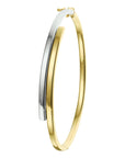 14K Bicolor Goud Geel/Wit Bangle Scharnier 6,5 X 60 Mm 4207612 - PansiteNederland.nl