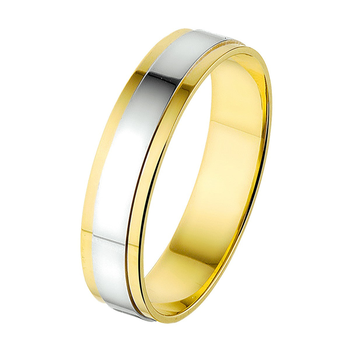 Fantasy Collection Ring a417 - 5 mm 14K bicolor goud