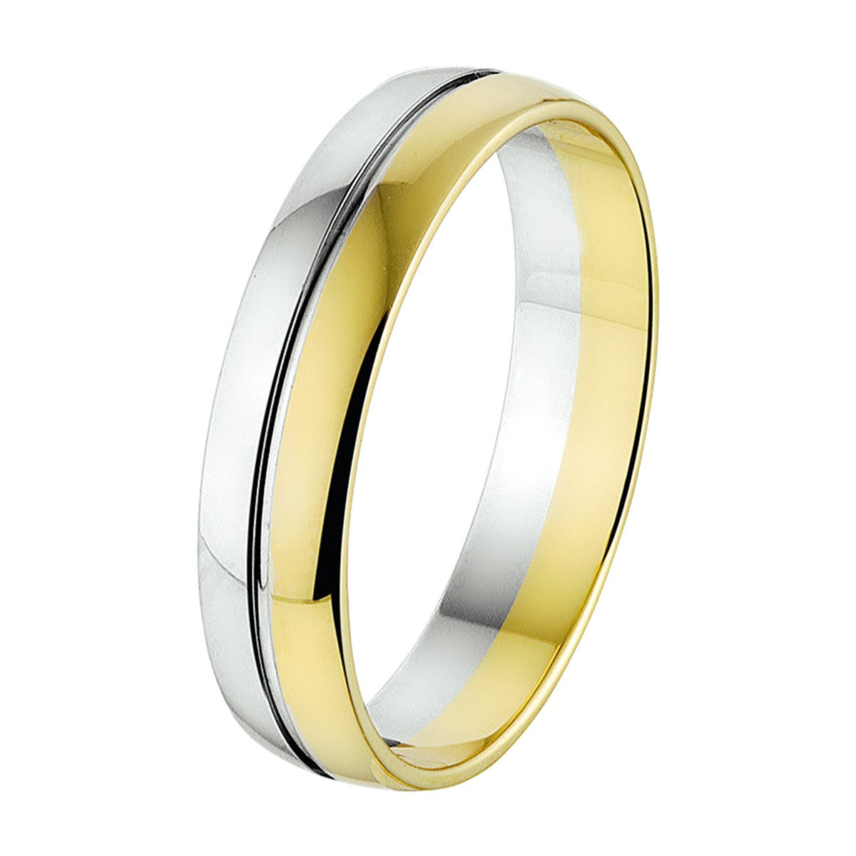 Fantasy Collection Ring a418 - 5 mm 14K bicolor goud