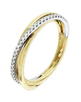 14K Bicolor Geel- En Witgoud Geel/Wit Ring Diamant 0.12Ct H Si 4207705 - PansiteNederland.nl