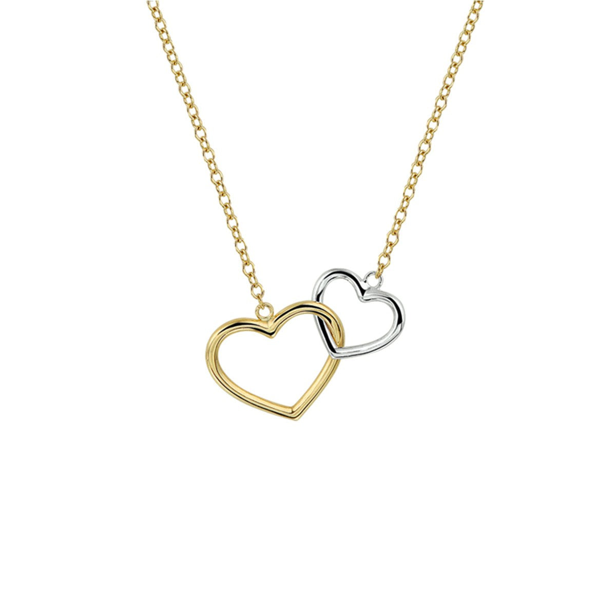 Fantasy Collection Collier hart 40 - 44 cm 14K bicolor goud