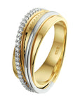 14K Bicolor Geel- En Witgoud Geel/Wit Ring Diamant 0.125Ct H Si 4207803 - PansiteNederland.nl