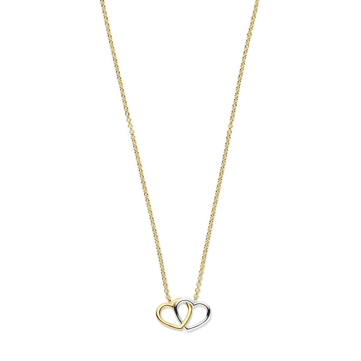 Fantasy Collection Collier hartjes 41 - 43 - 45 cm 14K bicolor goud