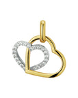 14K bicolor goud geel/wit hanger hart zirkonia 4207863 - PansiteNederland.nl