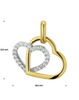 14K bicolor goud geel/wit hanger hart zirkonia 4207863 - PansiteNederland.nl
