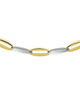 14K bicolor goud geel/wit collier 7,2 mm 44,5 cm 4207878 - PansiteNederland.nl