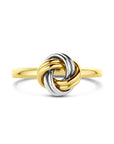 14K Bicolor Geel- En Witgoud Geel/Wit Ring Knoop 4207898 - PansiteNederland.nl