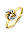 14K Bicolor Geel- En Witgoud Geel/Wit Ring Knoop 4207898 - PansiteNederland.nl