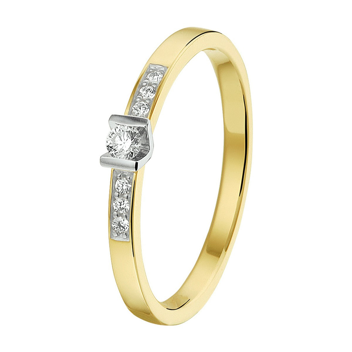 Fantasy Collection Ring diamant 14K bicolor goud