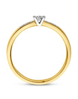 14K Bicolor Geel- En Witgoud Geel/Wit Ring Diamant 0.085Ct H Si 4208002 - PansiteNederland.nl