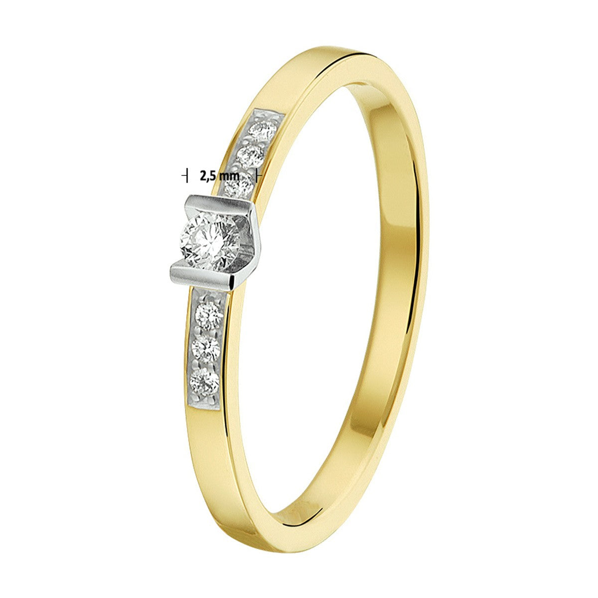 Fantasy Collection Ring diamant 14K bicolor goud