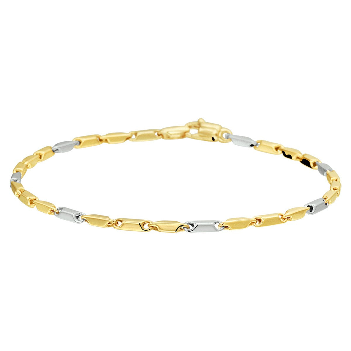 Fantasy Collection Staafjes 1,9 mm 14K bicolor goud armband
