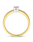 14K Bicolor Geel- En Witgoud Geel/Wit Ring Diamant 0.08Ct H Si 4208155 - PansiteNederland.nl