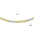 14K bicolor goud geel/wit collier 4,3 mm 4208233 - PansiteNederland.nl